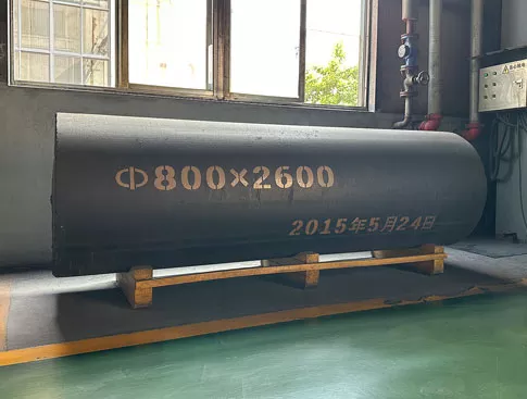 Successful Trial Production of Ø 800mm  Green Electrode in 2015